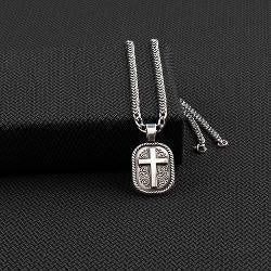 Men’s Cross Motif Pendant Necklace 32160