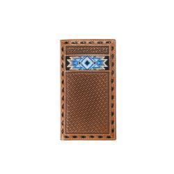 3D wallet w/ blue diamond inlay D250009502