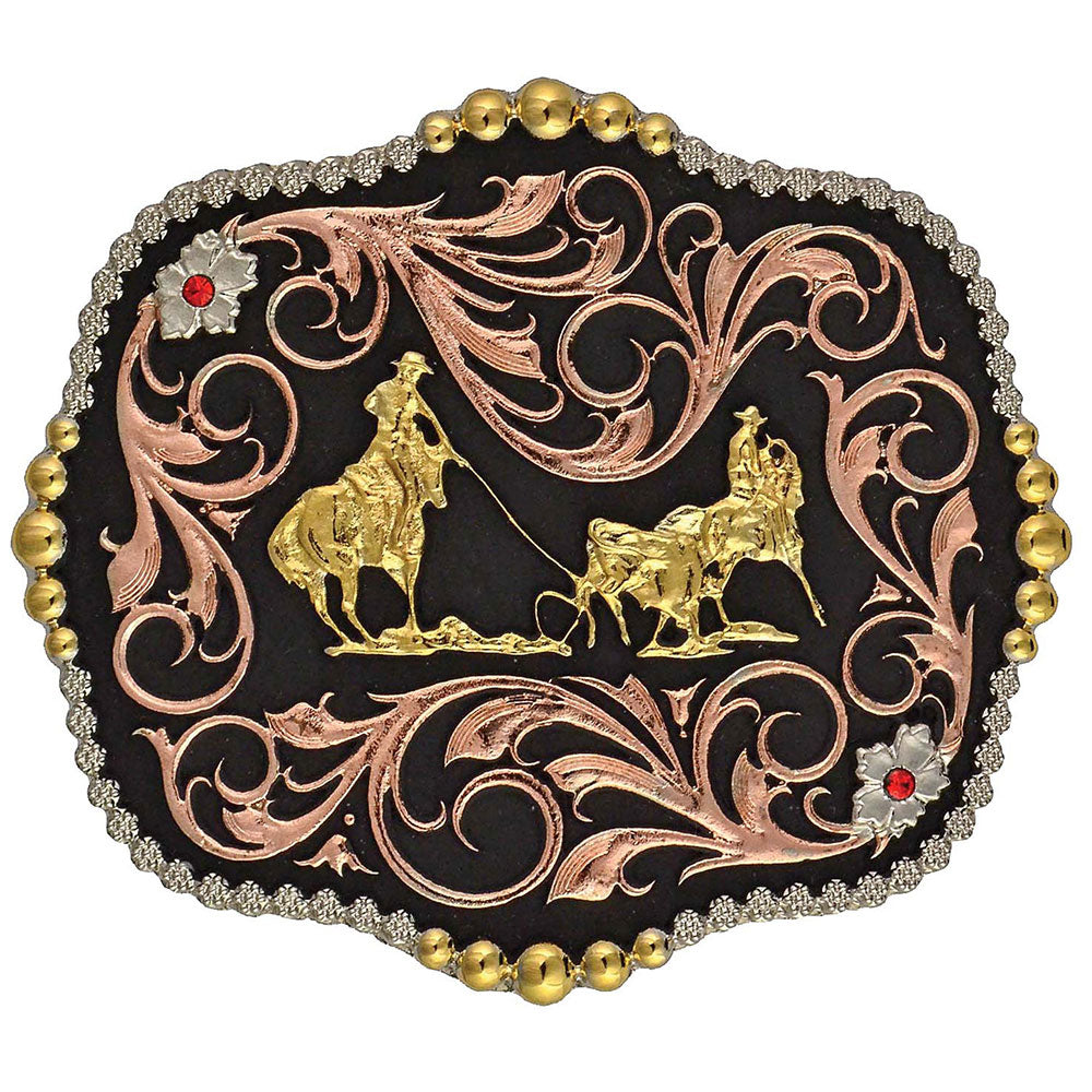 Montana rectangle team roping buckle A392T