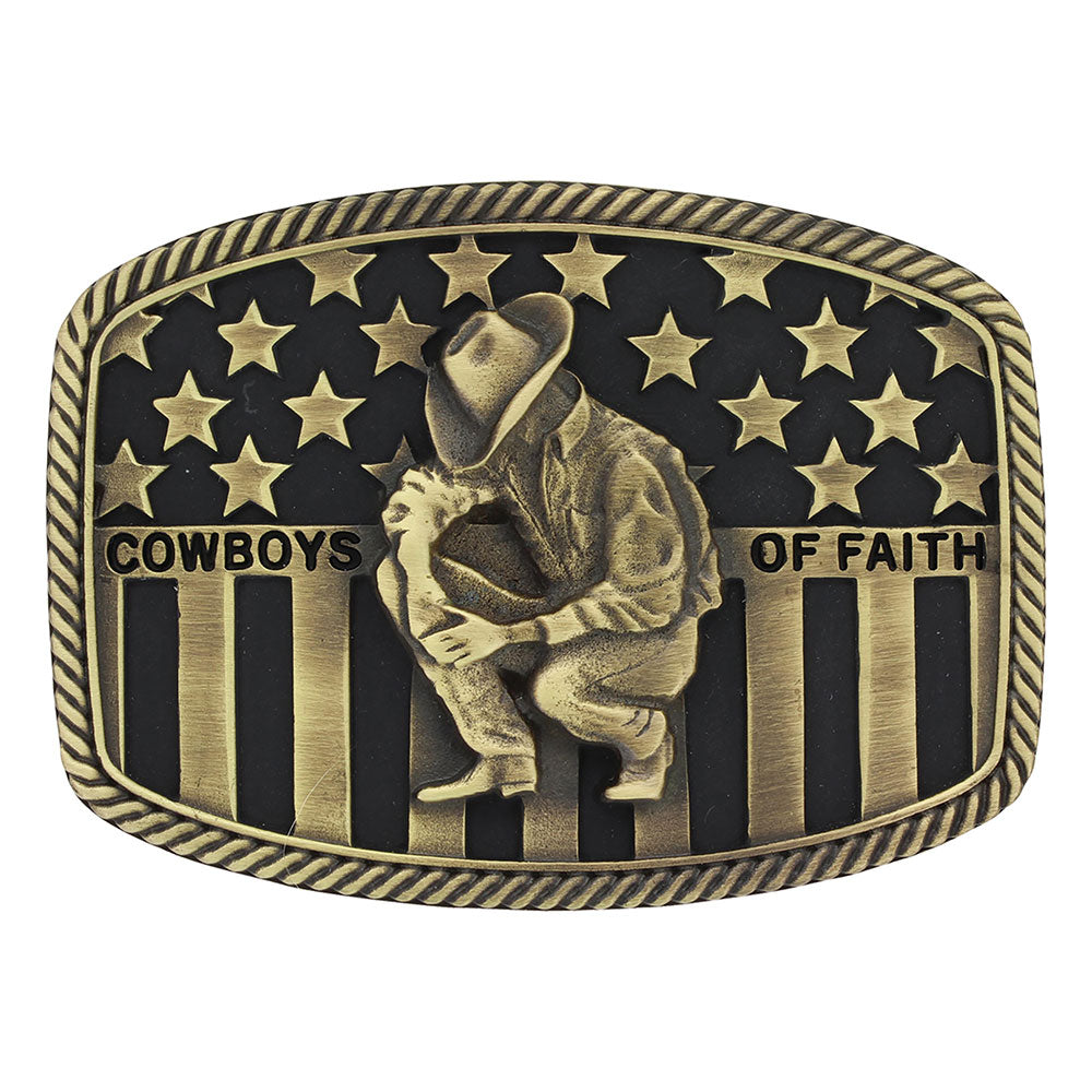 Montana Cowboy of Faith buckle A706C