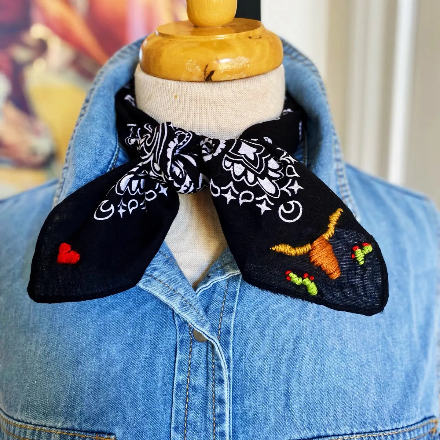 Black Texas bandana