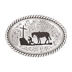 Youth praying cowboy buckle 37382