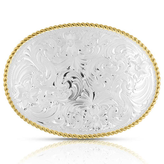 Montana two tone engraved buckle 1849