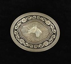 Nocona silver horse buckle 37711