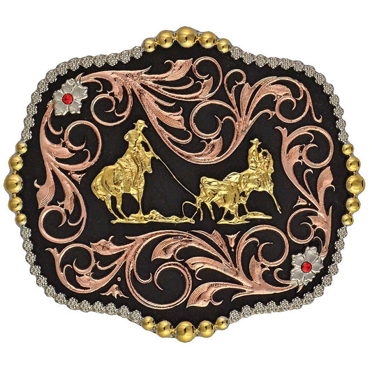 Montana rectangle team roping buckle A392T