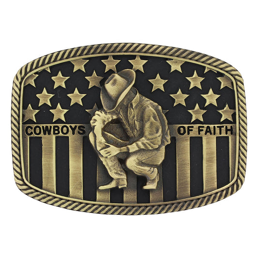 Montana Cowboy of Faith buckle A706C