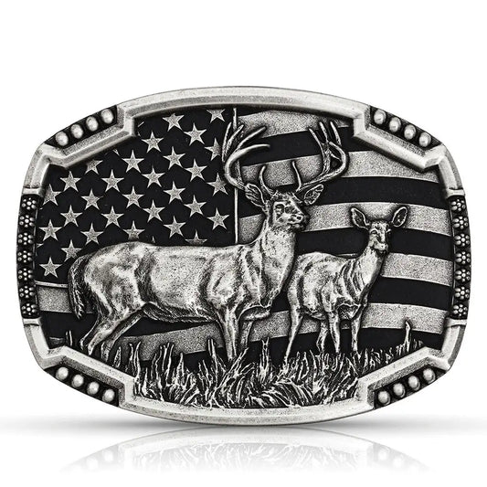 Montana pair of deer buckle A785S