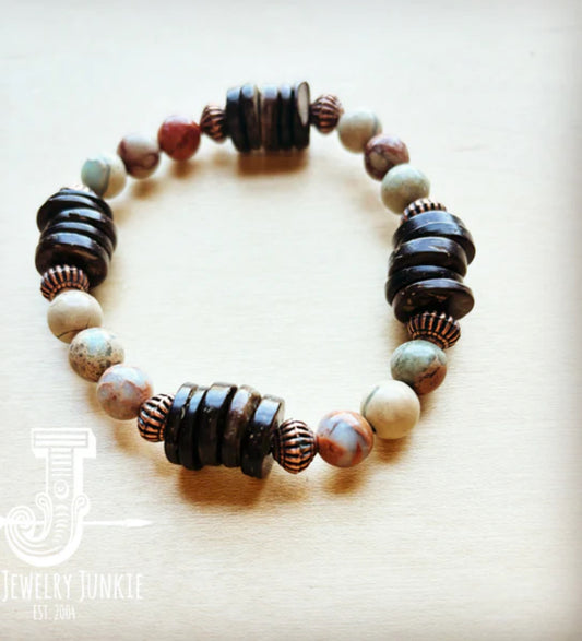 Aqua Terra and Wood Bracelet 239B