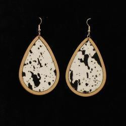 Calf Hair Tear drop Earrings D4600107