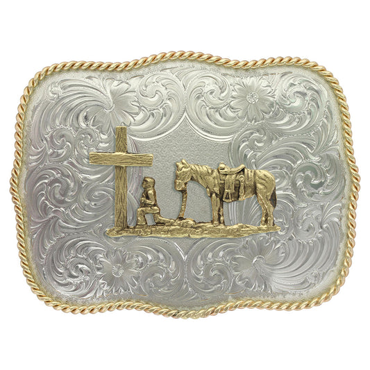 Montana German silver Christian Cowboy buckle G868-731