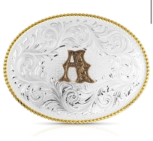 Montana oval initial buckle 700