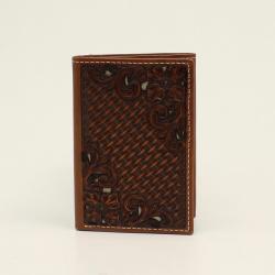 Nocona tri-fold basket weave floral wallet N500016002
