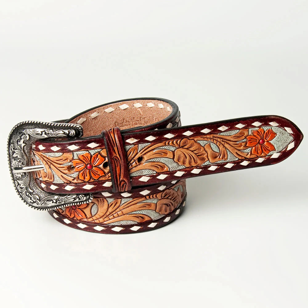 American Darling hand tooled floral belt 120-A