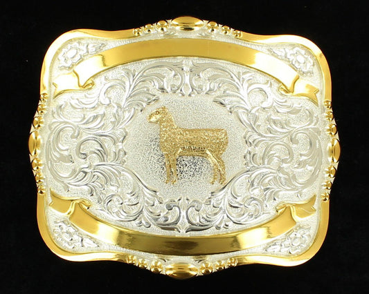 M & F big square sheep buckle